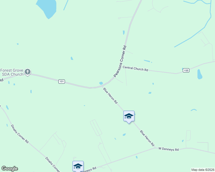 map of restaurants, bars, coffee shops, grocery stores, and more near 632 Blue Heron Road in Dover