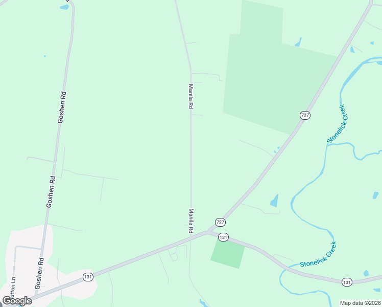 map of restaurants, bars, coffee shops, grocery stores, and more near 6125 Manila Road in Goshen