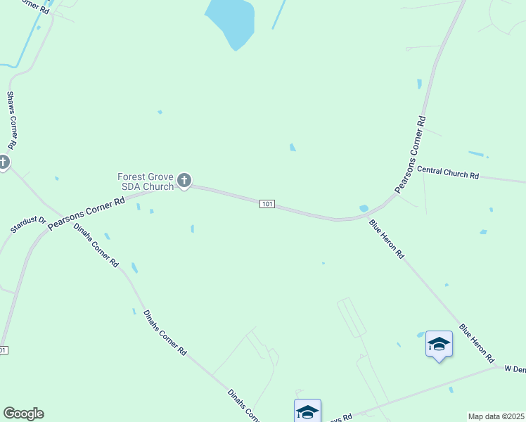 map of restaurants, bars, coffee shops, grocery stores, and more near 5200 Pearsons Corner Road in Dover