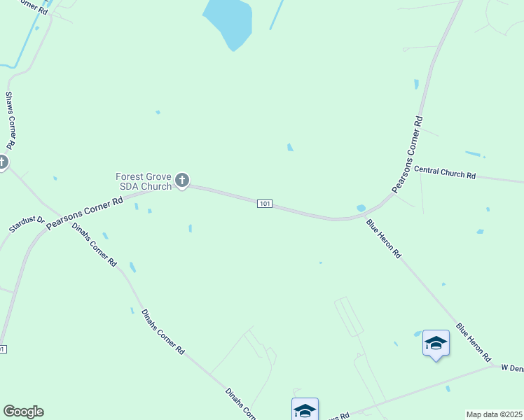 map of restaurants, bars, coffee shops, grocery stores, and more near 5200 Pearsons Corner Road in Dover