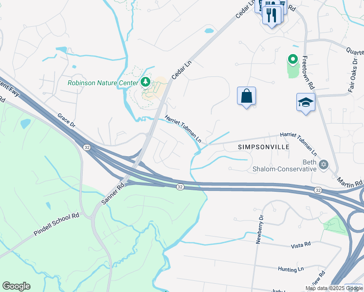 map of restaurants, bars, coffee shops, grocery stores, and more near 6712 Saw Mill Court in Columbia