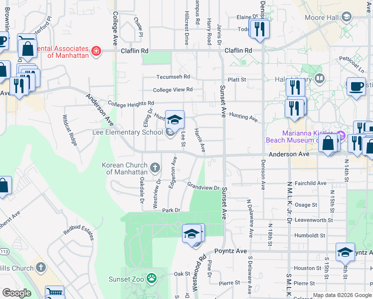 map of restaurants, bars, coffee shops, grocery stores, and more near 2018 Anderson Avenue in Manhattan