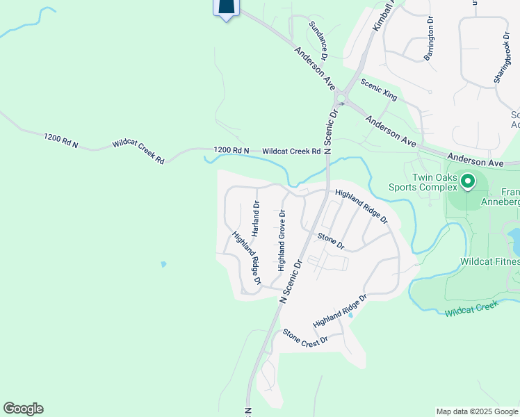 map of restaurants, bars, coffee shops, grocery stores, and more near 532 Harland Drive in Manhattan