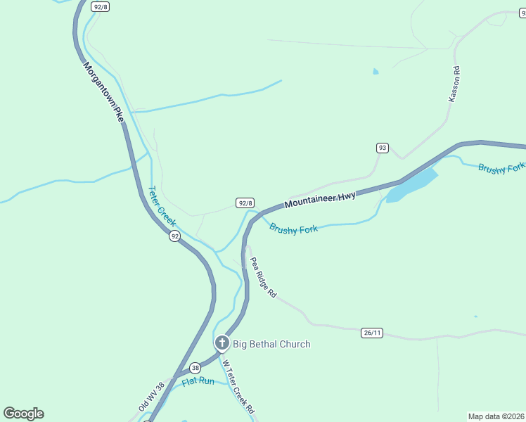 map of restaurants, bars, coffee shops, grocery stores, and more near 260 West Virginia 38 in Moatsville