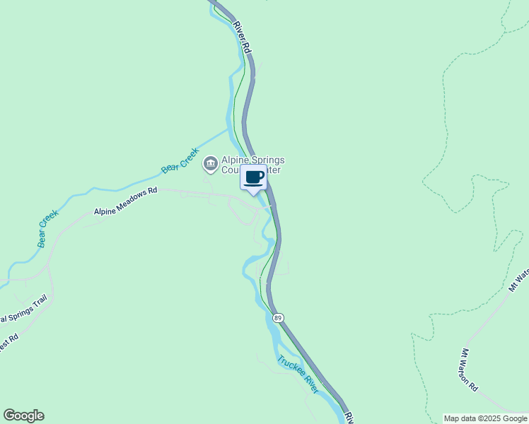 map of restaurants, bars, coffee shops, grocery stores, and more near 2285 River Road in Tahoe City
