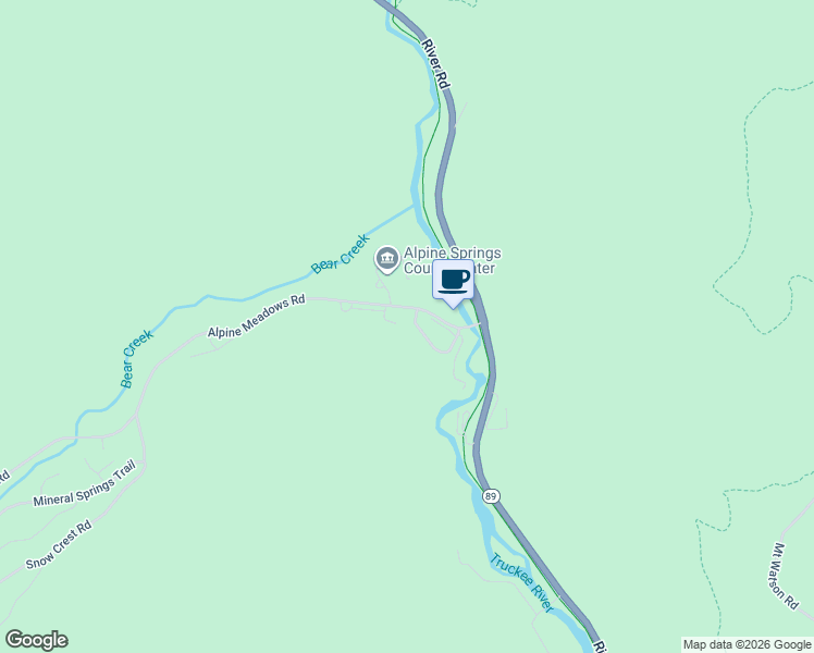 map of restaurants, bars, coffee shops, grocery stores, and more near 235 Alpine Circle Road in Olympic Valley