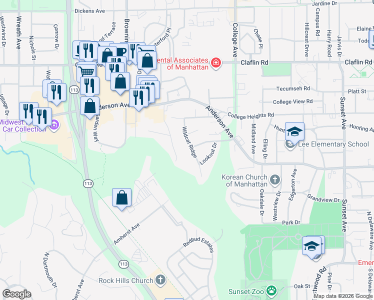 map of restaurants, bars, coffee shops, grocery stores, and more near 914 Connecticut Avenue in Manhattan