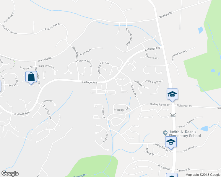 map of restaurants, bars, coffee shops, grocery stores, and more near 7949 Otter Cove Court in Montgomery Village
