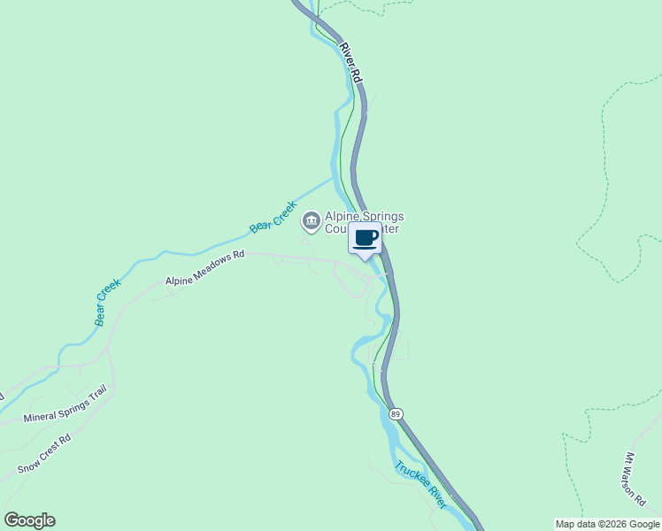 map of restaurants, bars, coffee shops, grocery stores, and more near 235 Alpine Circle Road in Olympic Valley