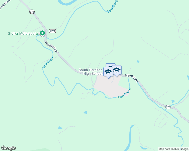 map of restaurants, bars, coffee shops, grocery stores, and more near 2420 Hawk Highway in Lost Creek