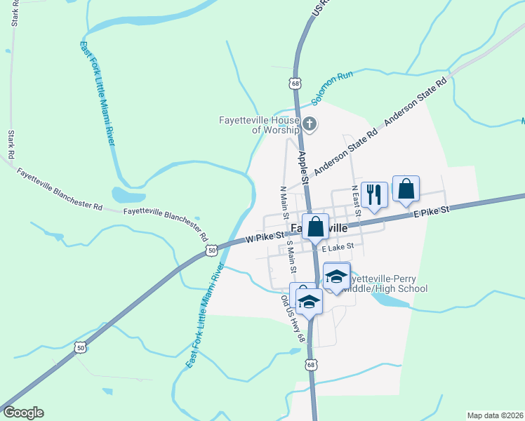 map of restaurants, bars, coffee shops, grocery stores, and more near 101 Lynch St in Fayetteville