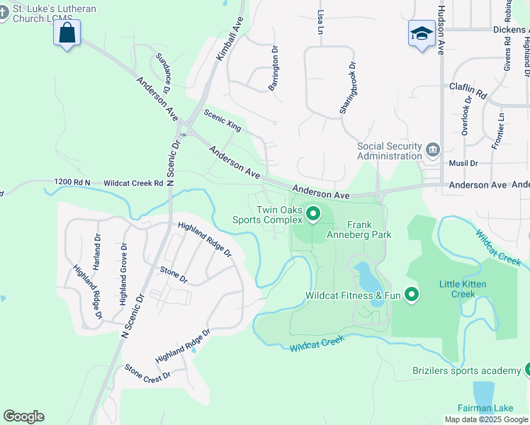 map of restaurants, bars, coffee shops, grocery stores, and more near Pebblebrook Circle in Manhattan