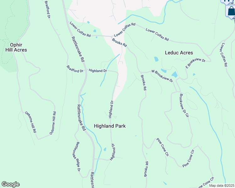 map of restaurants, bars, coffee shops, grocery stores, and more near 14061 Highland Drive in Grass Valley