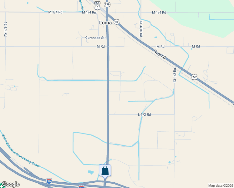 map of restaurants, bars, coffee shops, grocery stores, and more near 1315 L 7/10 Road in Loma