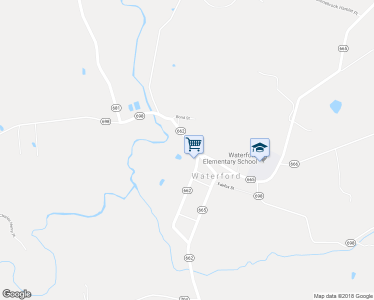 map of restaurants, bars, coffee shops, grocery stores, and more near 40159 Main Street in Waterford