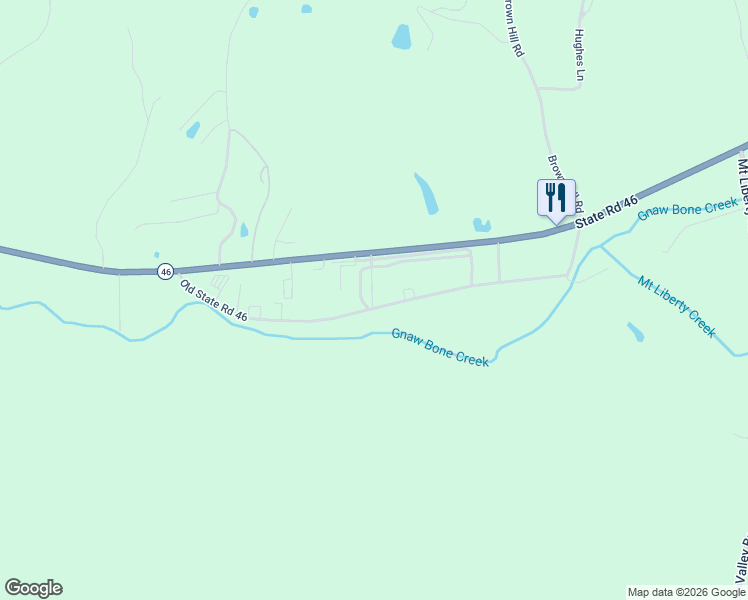 map of restaurants, bars, coffee shops, grocery stores, and more near 4520 Old State Road 46 in Nashville
