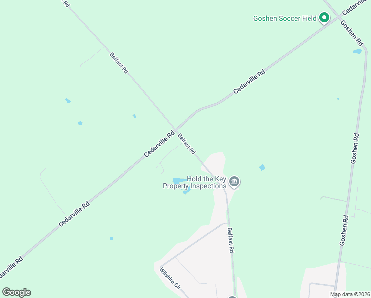 map of restaurants, bars, coffee shops, grocery stores, and more near 6155 Belfast Road in Goshen