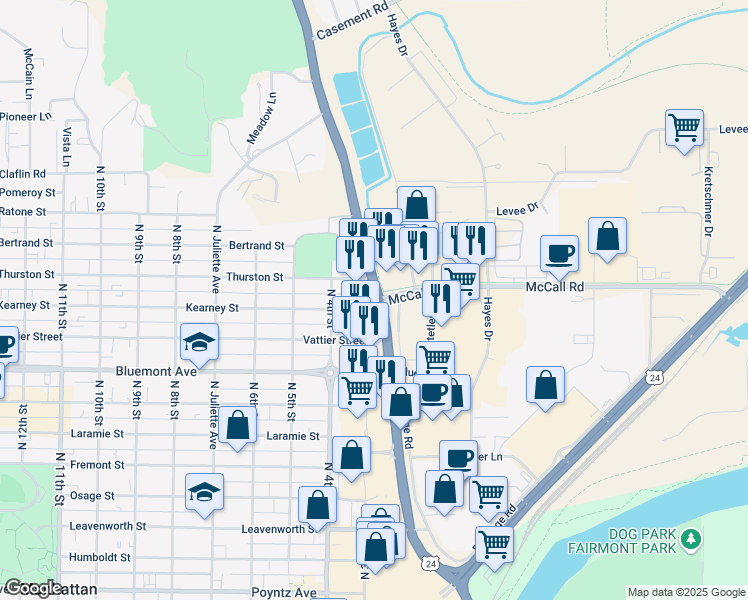 map of restaurants, bars, coffee shops, grocery stores, and more near 1005 Limey Place in Manhattan