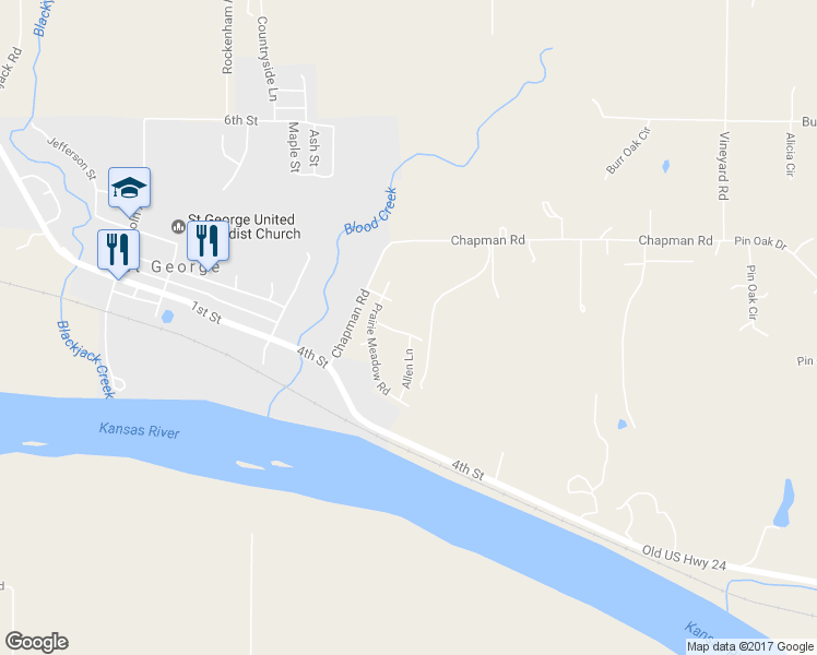 map of restaurants, bars, coffee shops, grocery stores, and more near 209 Kelly Lane in Saint George