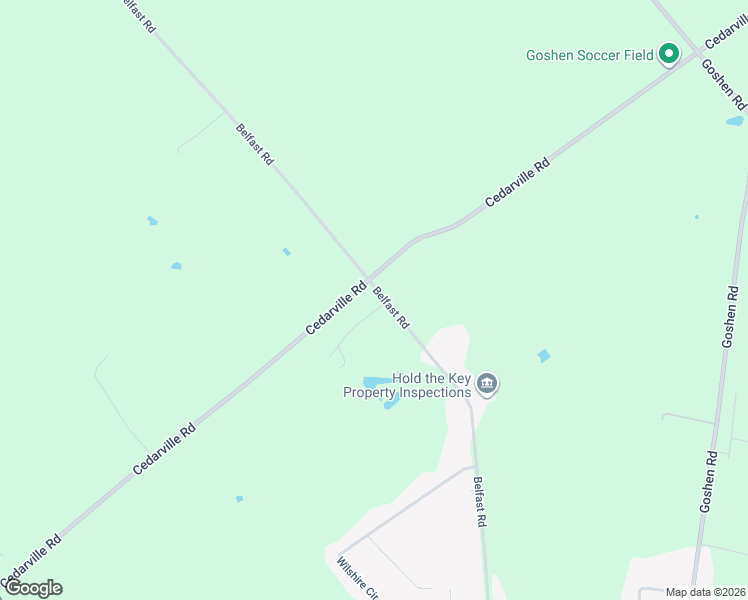 map of restaurants, bars, coffee shops, grocery stores, and more near 6155 Belfast Road in Goshen