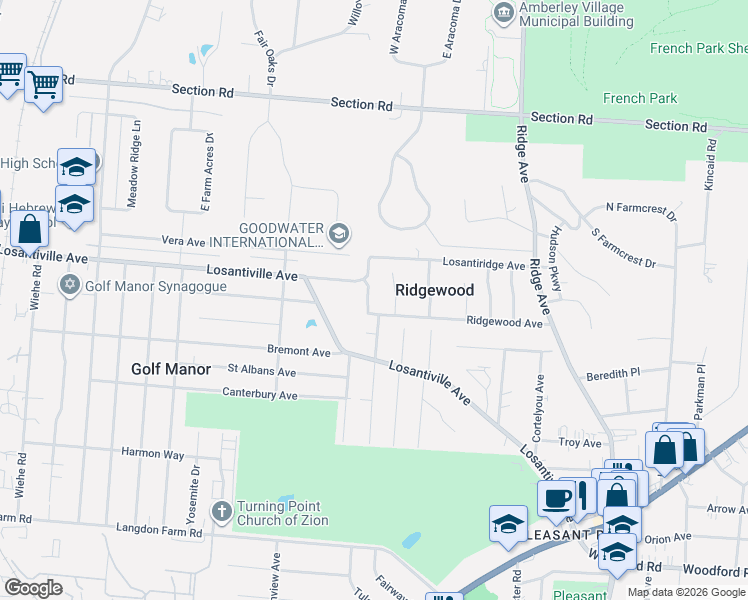 map of restaurants, bars, coffee shops, grocery stores, and more near 2741 Ridgewood Avenue in Cincinnati