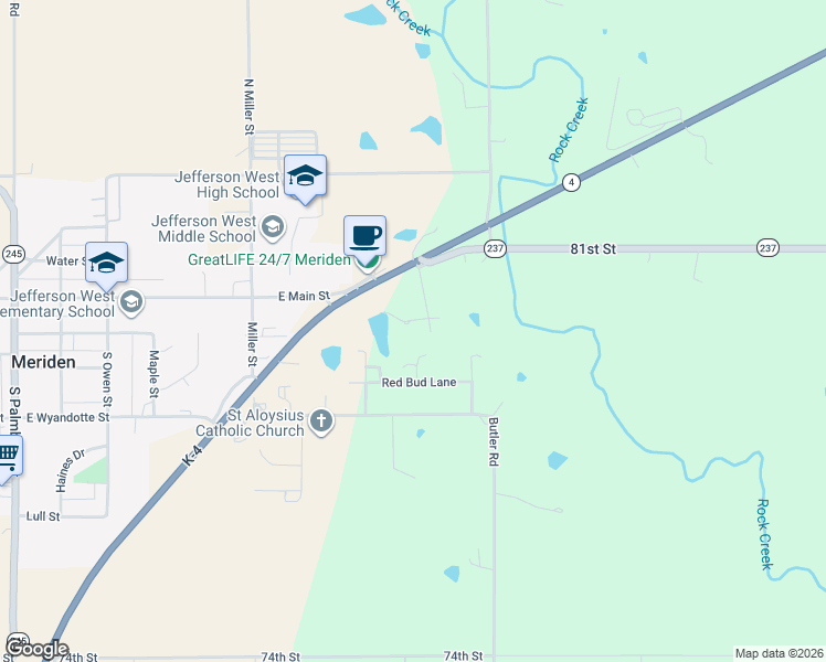 map of restaurants, bars, coffee shops, grocery stores, and more near 658 High View Rd in Meriden