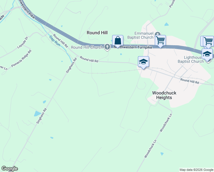 map of restaurants, bars, coffee shops, grocery stores, and more near 222 Cather Lane in Winchester
