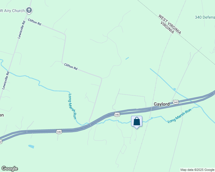 map of restaurants, bars, coffee shops, grocery stores, and more near 374 Clifton Road in Berryville