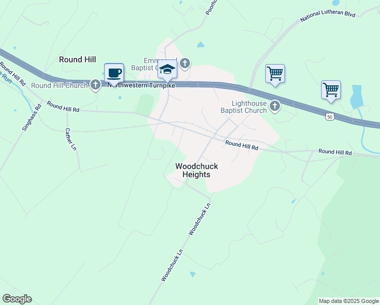 map of restaurants, bars, coffee shops, grocery stores, and more near 148 Woodchuck Ln in Winchester