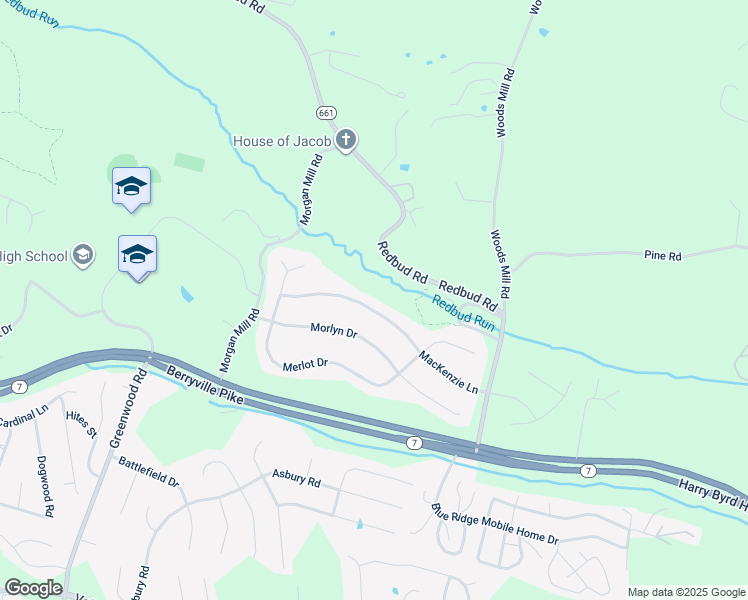 map of restaurants, bars, coffee shops, grocery stores, and more near 220 MacKenzie Lane in Stephenson