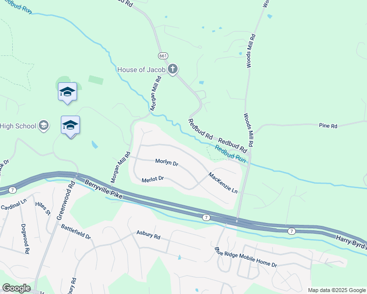map of restaurants, bars, coffee shops, grocery stores, and more near 222 MacKenzie Lane in Stephenson