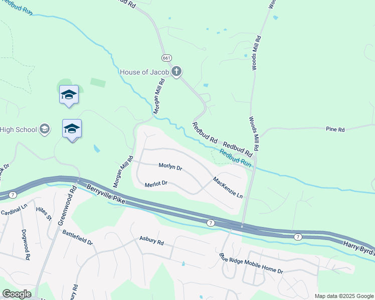map of restaurants, bars, coffee shops, grocery stores, and more near 222 MacKenzie Lane in Stephenson