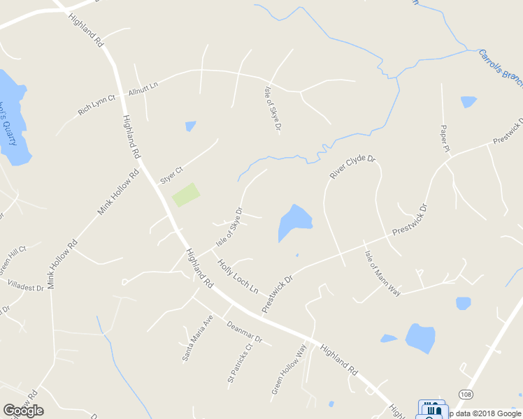 map of restaurants, bars, coffee shops, grocery stores, and more near 6609 Blackwatch Lane in Highland