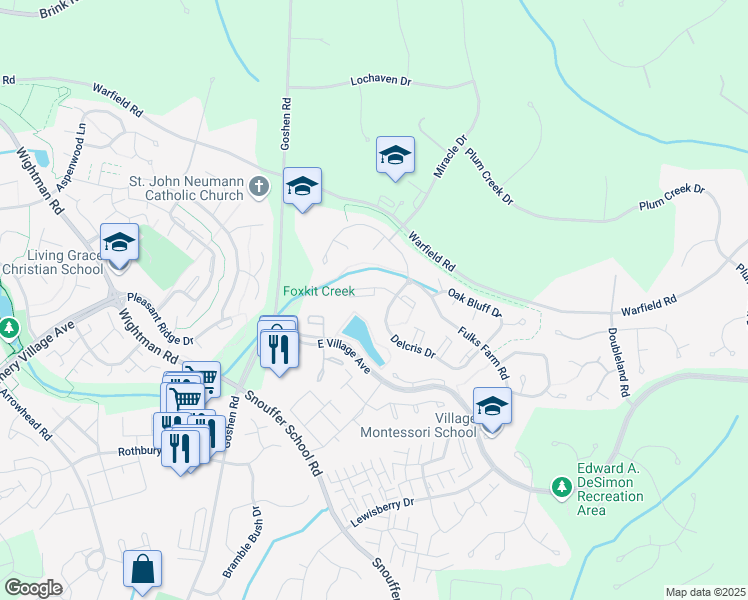 map of restaurants, bars, coffee shops, grocery stores, and more near 8826 Thomas Lea Terrace in Gaithersburg