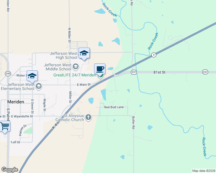 map of restaurants, bars, coffee shops, grocery stores, and more near 658 High View Rd in Meriden