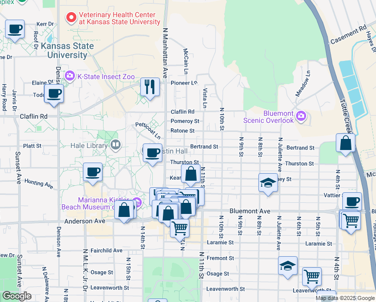 map of restaurants, bars, coffee shops, grocery stores, and more near in Manhattan