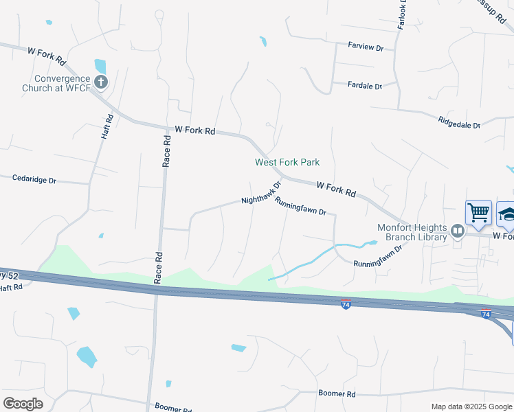 map of restaurants, bars, coffee shops, grocery stores, and more near 4661 Runningfawn Drive in Cincinnati
