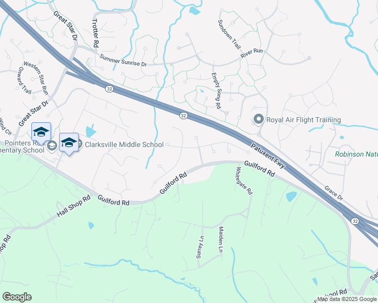 map of restaurants, bars, coffee shops, grocery stores, and more near 7071 Garden Walk in Columbia