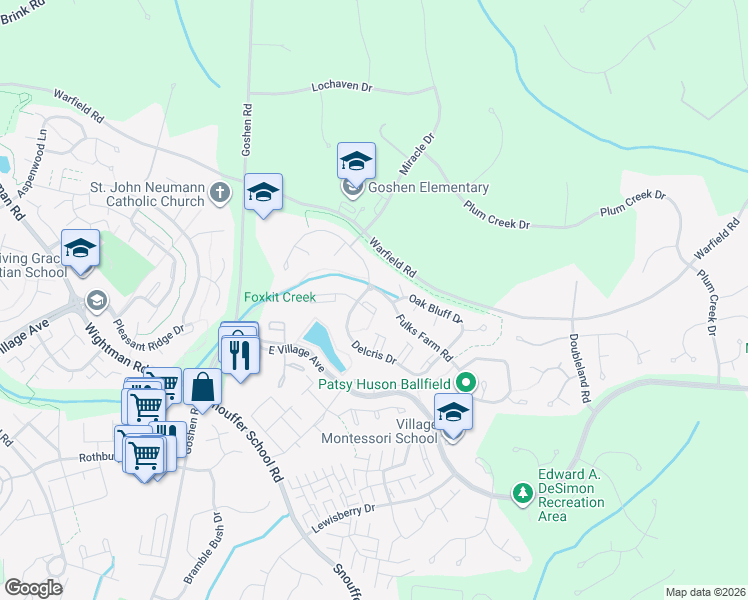 map of restaurants, bars, coffee shops, grocery stores, and more near 8711 Tryal Court in Gaithersburg