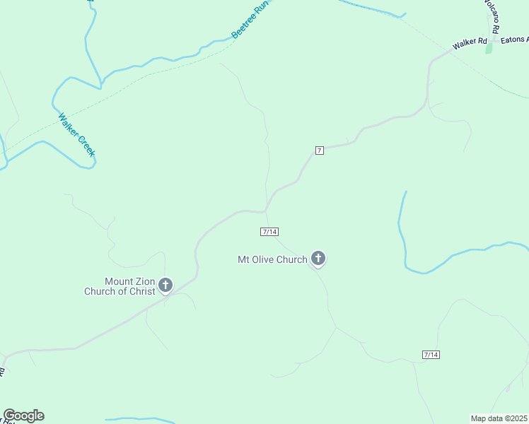 map of restaurants, bars, coffee shops, grocery stores, and more near Walker Creek in Walker