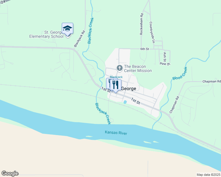 map of restaurants, bars, coffee shops, grocery stores, and more near 103 Lincoln Avenue in Saint George