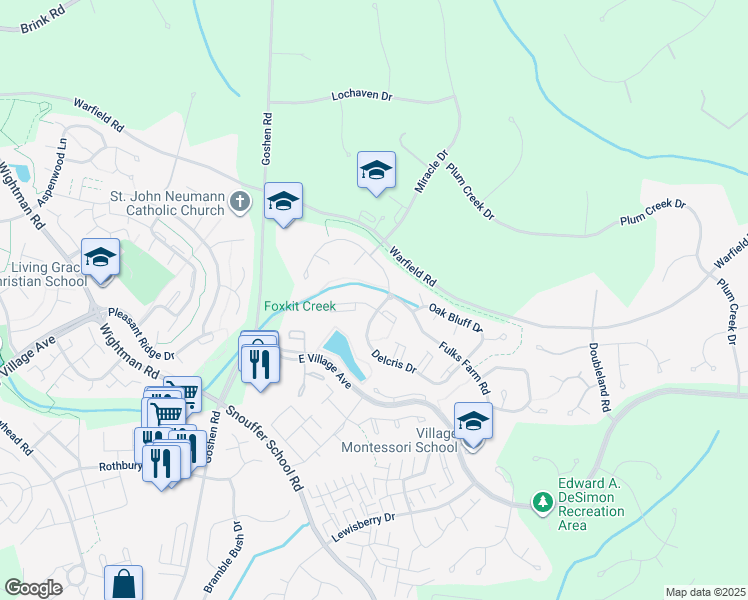 map of restaurants, bars, coffee shops, grocery stores, and more near 8803 Thomas Lea Terrace in Gaithersburg
