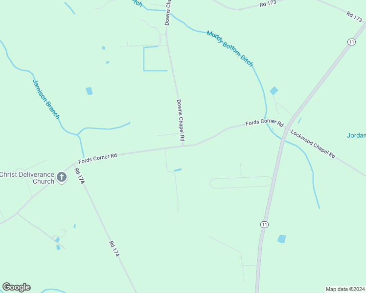 map of restaurants, bars, coffee shops, grocery stores, and more near 18 Downs Chapel Road in Clayton