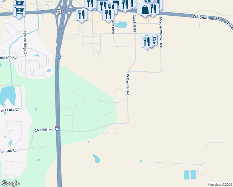 map of restaurants, bars, coffee shops, grocery stores, and more near 2000 Charwood Drive in Columbus
