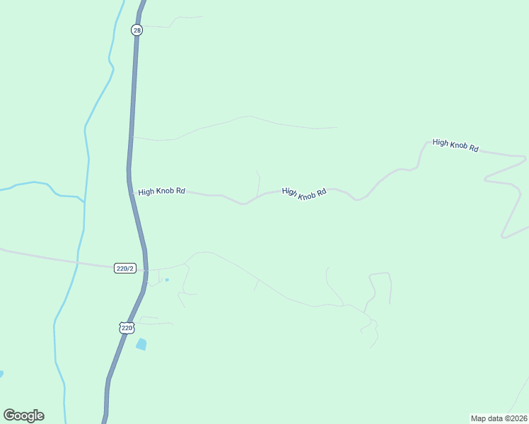 map of restaurants, bars, coffee shops, grocery stores, and more near 82 High Knob Road in Old Fields