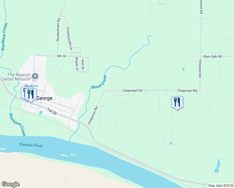 map of restaurants, bars, coffee shops, grocery stores, and more near 13155 Chapman Road in St. George