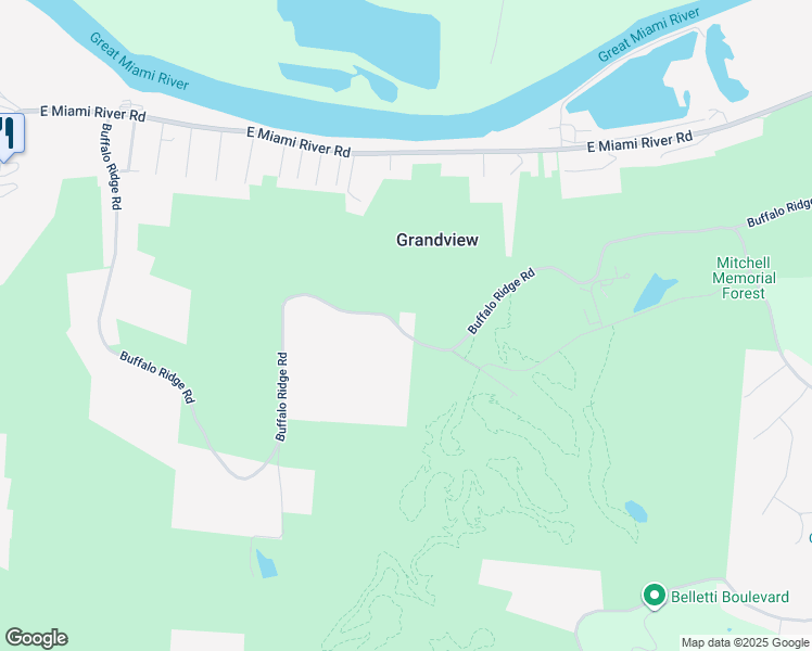 map of restaurants, bars, coffee shops, grocery stores, and more near 8580 Buffalo Ridge Road in Cleves