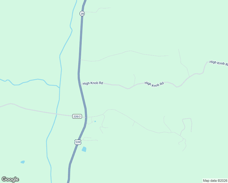 map of restaurants, bars, coffee shops, grocery stores, and more near 230 High Knob Road in Old Fields