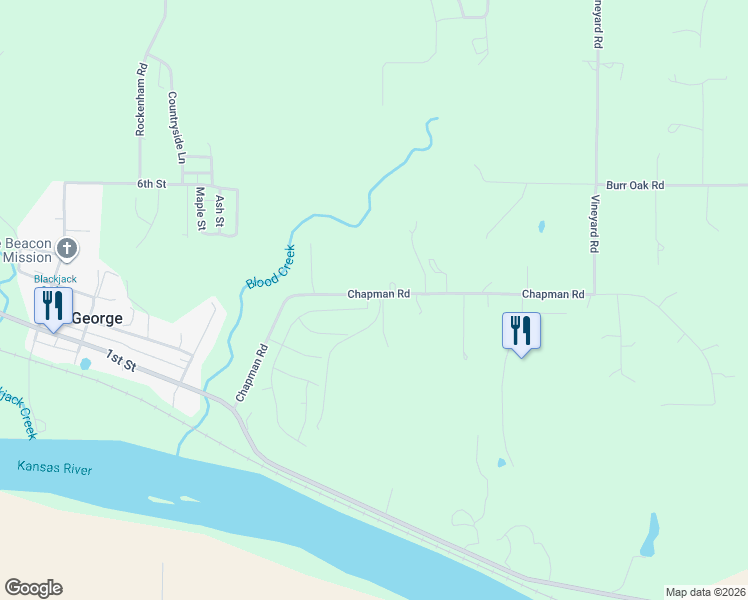 map of restaurants, bars, coffee shops, grocery stores, and more near 13155 Chapman Road in St. George