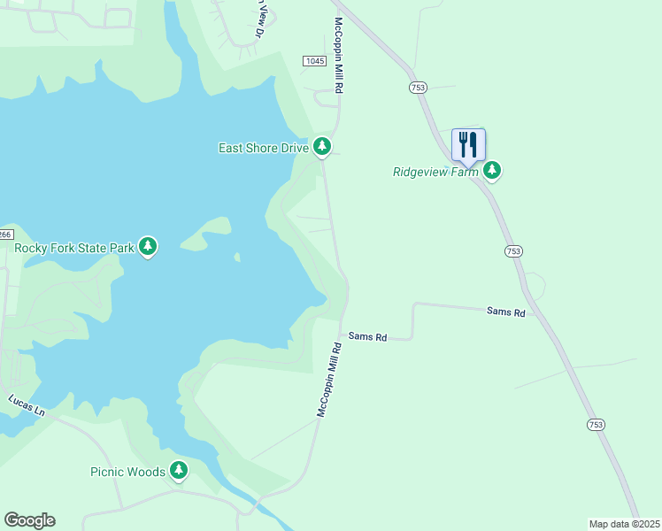 map of restaurants, bars, coffee shops, grocery stores, and more near 6529 McCoppin Mill Road in Hillsboro